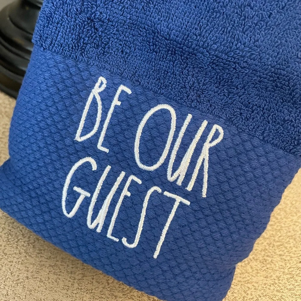 NWT Rae Dunn SET OF 2 BE OUR GUEST Hand Towels